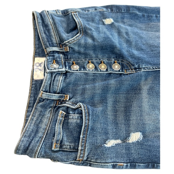 Free People We The Free Jeans size 28 Style 380025 high rise button fly inseam26 - Picture 2 of 5